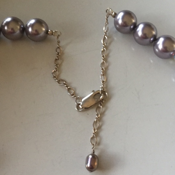 Vintage Sterling necklace size 20”Swarovski. - Picture 7 of 8